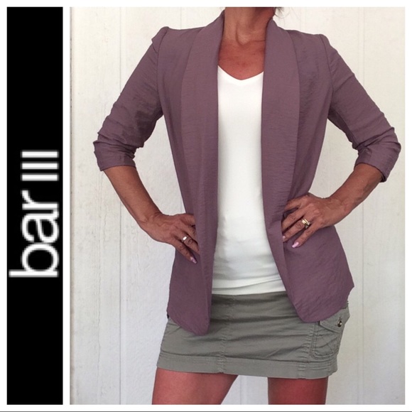 Bar III Jackets & Blazers - BAR III LIGHTWEIGHT PURPLE BLAZER SMALL